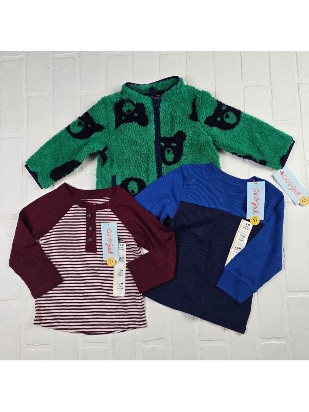 Cat & Jack Boys 3 Piece Fall and Winter Bundle Size 12M